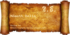 Németh Bella névjegykártya